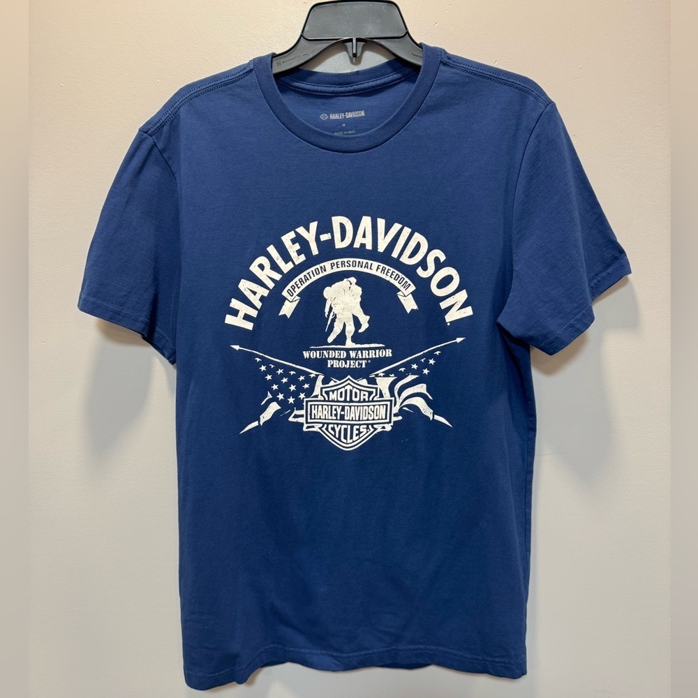 Harley-Davidson wounded warrior project Blue Graphic T-Shirt - Picture 5 of 10